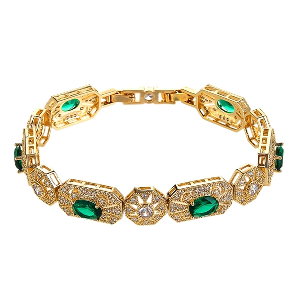 Picture of Most Popular Cubic Zirconia Gold Plated Fashion Bracelet