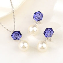 Show details for Fashion Blue 2 Piece Jewelry Set with No-Risk Refund