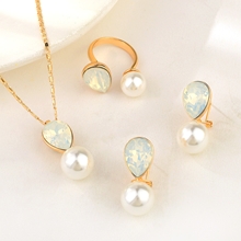 Show details for Party White 3 Piece Jewelry Set with Fast Shipping