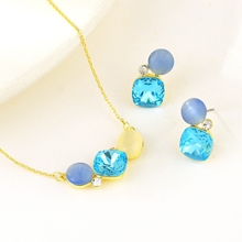 Show details for Good Artificial Crystal Blue 2 Piece Jewelry Set