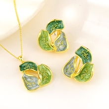 Show details for Designer Gold Plated Party 2 Piece Jewelry Set with Easy Return