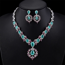 Show details for Sparkly Party Platinum Plated 2 Piece Jewelry Set