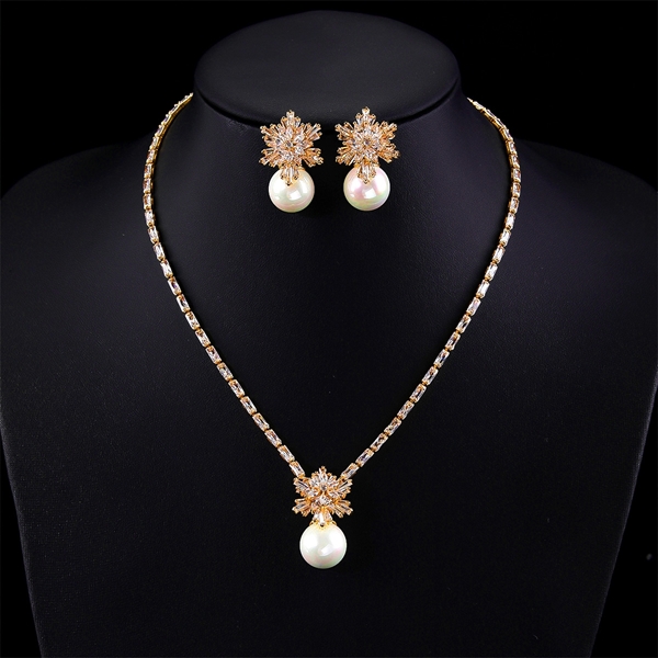 Picture of Best Selling Party Cubic Zirconia 2 Piece Jewelry Set with Low Cost