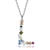 Picture of Eye-Catching Colorful Platinum Plated Pendant Necklace with Member Discount