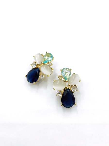 Picture of Sparkling Party Gold Plated Clip On Earrings