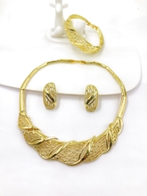 Show details for Purchase Gold Plated Zinc Alloy 3 Piece Jewelry Set Exclusive Online