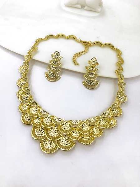 Picture of Famous Party Gold Plated 2 Piece Jewelry Set