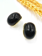 Show details for Hypoallergenic Black Resin Clip On Earrings with Easy Return Show details for Hypoallergenic Black Resin Clip On Earrings with Easy Return