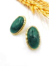 Show details for Great Resin Green Clip On Earrings