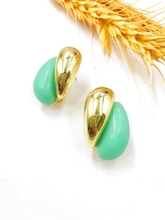 Show details for Affordable Gold Plated Green Clip On Earrings from Trust-worthy Supplier