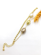 Show details for Good Quality Artificial Pearl Gold Plated Fashion Bracelet