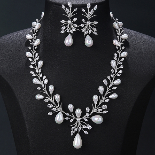 Picture of Funky Party Cubic Zirconia 2 Piece Jewelry Set