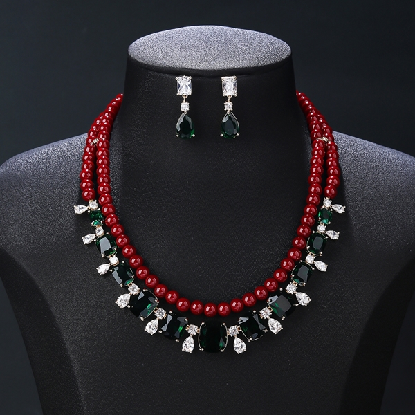 Picture of Bling Party Cubic Zirconia 2 Piece Jewelry Set