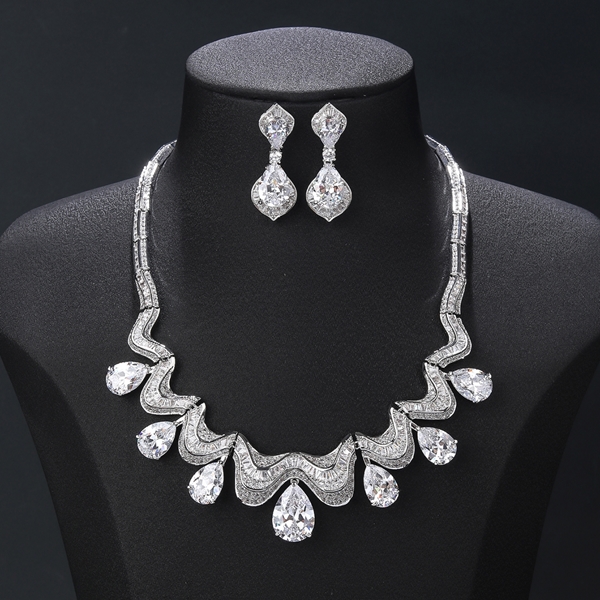 Picture of Simple Cubic Zirconia 2 Piece Jewelry Set with Unbeatable Quality