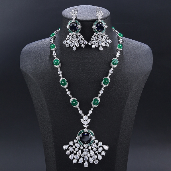 Picture of Great Value Colorful Cubic Zirconia 2 Piece Jewelry Set with Member Discount