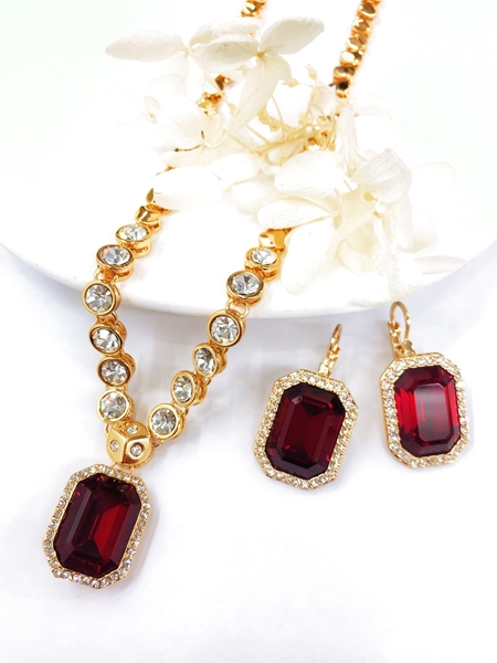 Picture of Bulk Colorful Swarovski Element 2 Piece Jewelry Set with Speedy Delivery