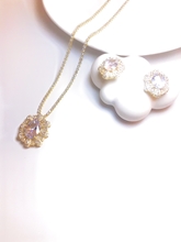 Show details for Charming Colorful Cubic Zirconia 2 Piece Jewelry Set As a Gift