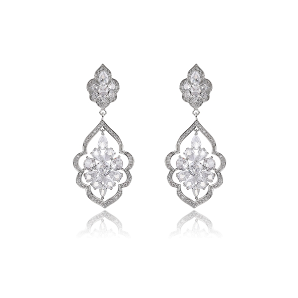 Picture of Unique Rhinestone Colorful Chandelier Earrings
