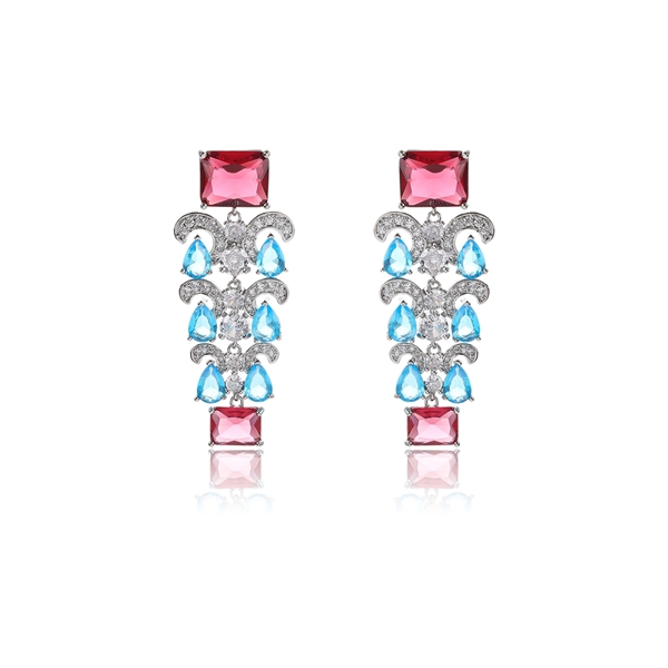 Picture of Filigree Party Rhinestone Chandelier Earrings