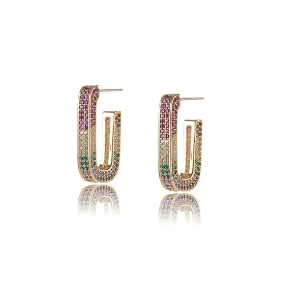 Picture of Good Quality Rhinestone Party Big Stud Earrings