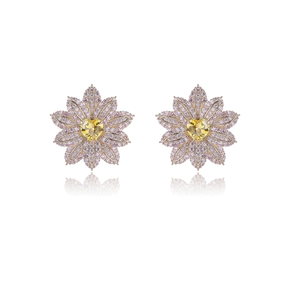 Picture of Irresistible Colorful Copper or Brass Big Stud Earrings For Your Occasions
