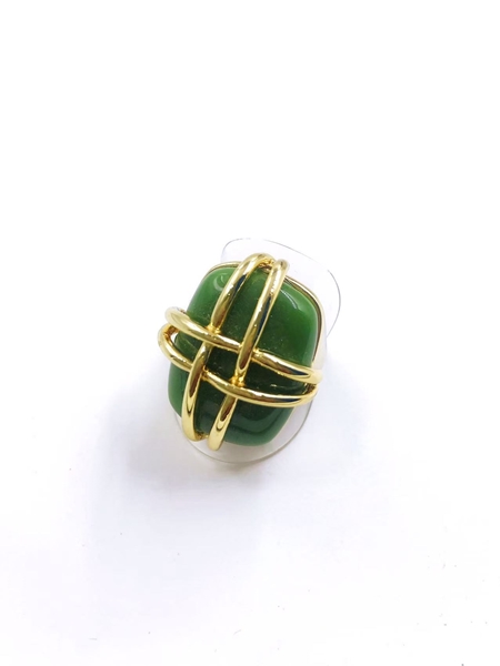 Picture of New Season Gold Plated Resin Fashion Ring with SGS/ISO Certification