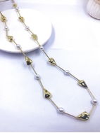 Show details for Designer Zinc Alloy Work Long Chain Necklace with Easy Return