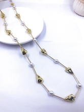 Show details for Designer Zinc Alloy Work Long Chain Necklace with Easy Return