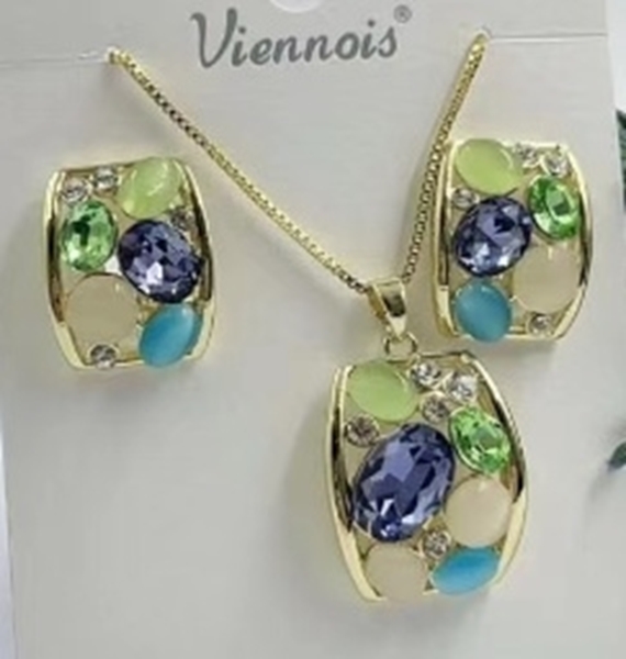 Picture of Funky Work Colorful 2 Piece Jewelry Set