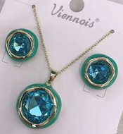 Show details for Filigree Work Colorful 2 Piece Jewelry Set